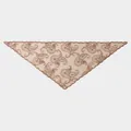 Elegant vintage lace triangle scarf with intricate embroidery in a dusty rose finish. - Paisley Embroidery Style (SJJ117-04) / Coffee / 135*50cm