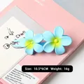 Blue matte flower duckbill hair clip elegant hair accessory for women - 2492 Blue