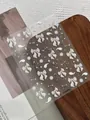 3D embossed white butterfly bow nail art stickers with gold accents and snowflakes - Jelly Gold Stamping White Bow (YT7912Pro)