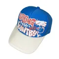 Gorra trucker de malla azul y blanca con vibrante estampado de graffiti Working Hero - Azul Beige / Ajustable