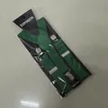 Bretelle elastiche regolabili verde scuro con clip metalliche resistenti per adulti e bambini - Taglia Per Bambini - 4 Verde (65 Cm)