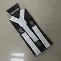 Bretelle elastiche bianche a forma di Y con robusti clip in metallo per adulti e bimbi - Bambino - 18 Bianco (65 Cm)