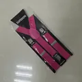 Bretelle elastiche fucsia a forma di Y per bambini e adulti in confezione - Per Bambini - 10 Rosa Rosso (65 Cm)