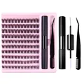 Professional DIY segmented individual eyelash cluster kit with 10 rows and applicator tools - Diy-set-017