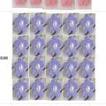 Set de mini pinzas para el cabello con flores moradas y centros de perlas elegantes - Colgante Pequeño De Perlas Con Forma De Flor [morado]