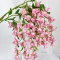 Flores de campana colgantes artificiales rosas realistas para decoración de bodas o escaparate. - Rosa oscuro