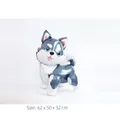 Stehender 3D Husky-Folienballon, 62x50x32cm aufgeblasen für Partydekorationen - 3D Zusammengebauter Husky (Mit Papierkartenverpackung)