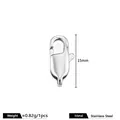 15mm stainless steel lobster clasp jewelry finding for necklaces and bracelets - Square Buckle / 15mm / Steel