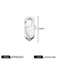 High polished 16mm stainless steel lobster clasp connector for DIY necklace making - Square Buckle / 16mm / Steel