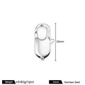 Durable 18mm high-polished stainless steel lobster clasp jewelry making connector - Square Buckle / 18mm / Steel