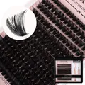 Κιτ επέκτασης βλεφαρίδων DIY με βλεφαρίδες καμπύλης D και κόλλα. - Diy-tzyw-082【συστοιχίες 100d/192】