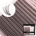 Σετ DIY εξτένσον βλεφαρίδων με βλεφαρίδες D-curl, κόλλα και τσιμπιδάκι πλήρες. - Diy-tzyw-076【συστοιχίες 20d/240】