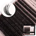 Kit professionale extension ciglia individuali D-curl naturali e folte da 8-16mm - Diy-tzyw-080【60d/240 Cluster】