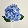 Tallo de hortensia artificial azul brillante realista para decoración de bodas - Azul marino