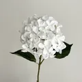 Elegante tallo de hortensia artificial blanca para decoración de hogares y bodas - Blanco puro