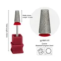 Coarse tungsten steel nail drill bit variant with 6.6mm width and 13.3mm head length - Diamond Tooth Electroplated Diamond 01