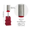 Coarse tungsten steel Russian nail drill bit 6.7mm x 13.3mm for professional manicures - Diamond Teeth Electroplated Diamond 03