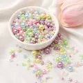 Assorted macaron colored ABS faux pearl beads 3-8mm for DIY jewelry and box filler. - Macaron Color
