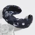 Serre-tête large à nœud Halloween élégant avec motifs de crâne et toile d'araignée - Toile d'Araignée Noire