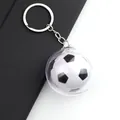 Mini soccer ball keychain pendant encased in clear acrylic sphere variant for bags - A-086 Shaking Football