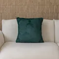 Funda de cojín verde oscuro con bordado de árbol de Navidad para decoración festiva - Un Gran Árbol Verde / 45x45cm (Solo Funda)