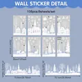 Set of 108pcs Christmas window static stickers with snowflake and reindeer themes - As Shown / Uv26y80853s_t: 8 Sheets 20x30cm (main Image)
