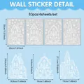 Detailed dimensions of 83pcs Christmas house and snowflake window sticker set - As Shown / Uv26y80850s_t: 4 Sheets 20x30cm