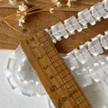 Elegant white ruffled lace trim for DIY sewing, clothing decoration, and home crafts - 5 Meters Long Approximately 1.5 Centimeters Wide Double-sided