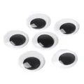 Yeux mobiles adhésifs pour bricolage de jouets, yeux ronds en plastique noir et blanc - Environ 35 Mm De Diamètre 20 Pièces Par Paquet