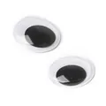 Yeux mobiles adhésifs noir et blanc pour le bricolage créatif de jouets pour enfants - Environ 50 Mm De Diamètre 6 Pièces Par Paquet