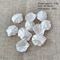 Pétales de coquille en acrylique irisé blanc pour bijoux DIY 30x26mm - 1#【30*26mm】