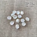 Pearl white acrylic petal charms with faux shell finish for DIY jewelry accessories - 7#【13*12mm】