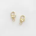 18K gold plated heart lobster clasp connector for DIY jewelry making and bracelet repairs - Price Of A Single 14k Gold Piece (#4) / Universal Specification