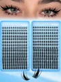 Set de pestañas postizas individuales estilo manga curva C 8-16mm - Diy-tz516 [384 Grupos]