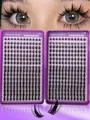 Kit de pestañas DIY con 547 racimos curvatura C para una mirada manga cautivadora - Diy-tz527 [384 Grupos]
