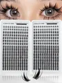 Kit profesional de extensiones de pestañas DIY con 547 grupos de pestañas manga - Diy-tz528 [384 Grupos]