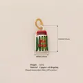 Schattige dille augurken pot hanger van koper met emaille afwerking voor doe-het-zelf sieraden - Nr. 6 Augurkenpot Hanger