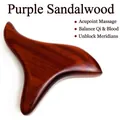 Handgefertigtes Gua Sha Werkzeug aus violettem Sandelholz für professionelle Akupressur - Dreieck-Palisander