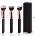 Professional makeup brush set including blush, contour and foundation brushes in box - 2 Black Makeup Brushes (Selectable Style) + Paper Box