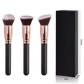 Professional foundation and contour makeup brush set with black storage box - 3pcs Black Makeup Brush Set + Paper Box