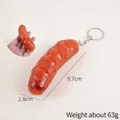 Realistic simulation hot dog sausage keychain with 9.7cm length and 63g weight - Single Hot Dog - Keychain Style