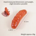 Realistic PVC simulated hot dog toy showing dimensions 9.7cm and weight 60g details - Single Hot Dog - Model (No Buckle)