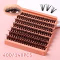 Premium 40D cluster wimperextensions set met 140 stuks in 12 rijen voor DIY-look - Diy-tz-402 [40d] 140 Clusters