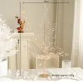 Eleganter goldener Perlen-Weihnachtsbaum Tischdeko 60 cm Höhe für die Feiertagsdekoration - Großer Glitzer Deko-Baum (60cm) / Gold