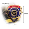 Cosplay Resident Evil Raccoon City Police Department R.P.D. gold-tone metal badge brooch - C869-A