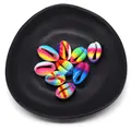 Perle in conchiglia naturale sfumata arcobaleno 9x19mm per gioielli fai da te - Colori Misti (20 Pezzi/confezione) / 9x19mm 1.5g