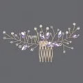 Peigne à cheveux de mariée fait main avec cristaux violets et fil doré - Peigne À Cheveux Polyvalent Purple Diamond Vine Hs-j6851gp