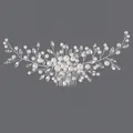 Peigne à cheveux de mariée fait main avec des perles élégantes et des cristaux brillants - Peigne À Cheveux Argenté Style Jeune Fille Hs-j7240s