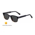 Stylish men's square photochromic sunglasses featuring a black and tortoiseshell frame - C6 Black & Tortoise (Photochromic Gray)