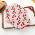 Pull en tricot rose pour animaux avec motif cerise pour chiens et chats. - Pull Cerises - Rose / XS-Poitrine 30cm, Longueur 20cm (env. 1-1,5kg)
